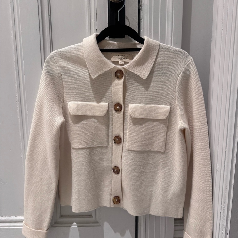 Brand new classic Sezane Betty cardigan - cream color